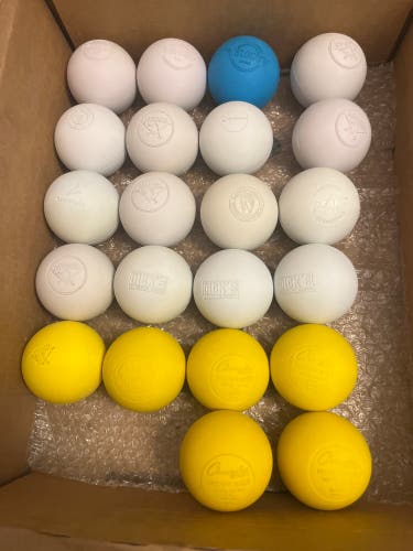 Lot of 29 lightly used/new lacrosse balls