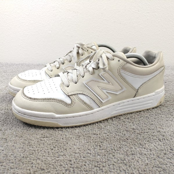 New Balance 480 Shoes Mens Size 10 White Cream Low Top Casual Retro Sneakers