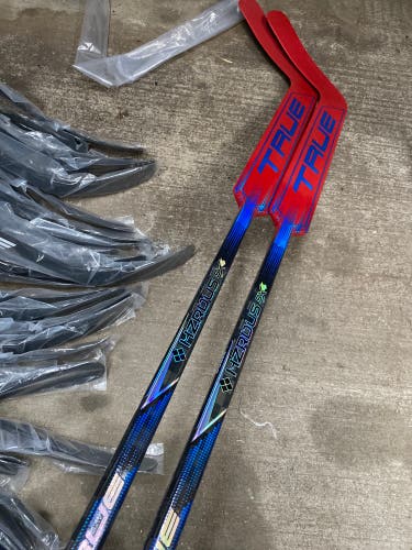 2 Pack New True Hzrdus 9x4 Goalie Stick Dobes 26”