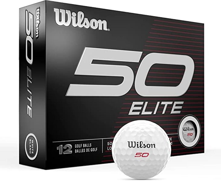 Wilson Staff 50 Elite Golf Balls (White, 12 pack) 2023 NEW