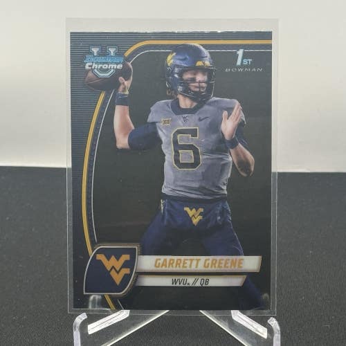 Garrett Greene West Virginia 2024 Bowman U Football 1st Bowman Base #77