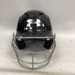 Used Under Armour UABH100 Batting Helmet w/Mask Black S/M 11851-S000037898