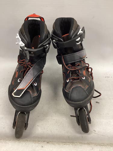 Used OXELO Junior Rec Fitness Skates Black Adjustable 11851-S000037921