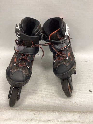 Used OXELO Junior Rec Fitness Skates Black Adjustable 11851-S000037922