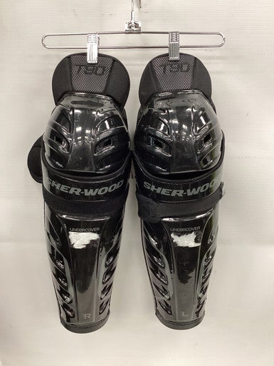 Used Sher-wood UNDERCOVER T90 Senior Shin Guards Black 16" 11851-S000037698