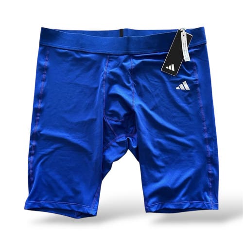 Adidas Men’s Techfit Compression Tights 10” Shorts HP0613 Blue Size Large