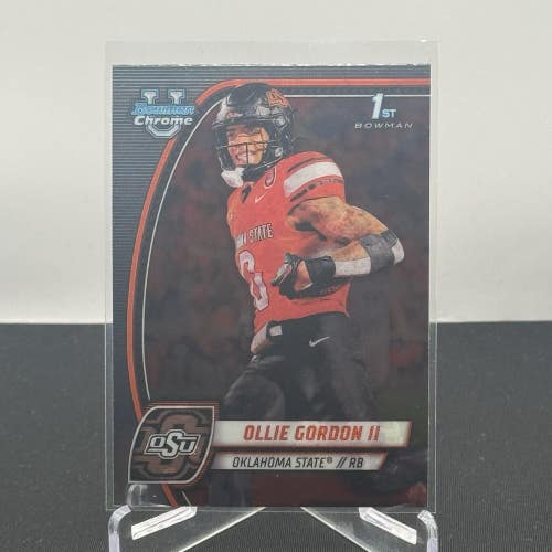 Ollie Gordon II Oklahoma State 2024 Bowman U Football 1st Bowman Base #197