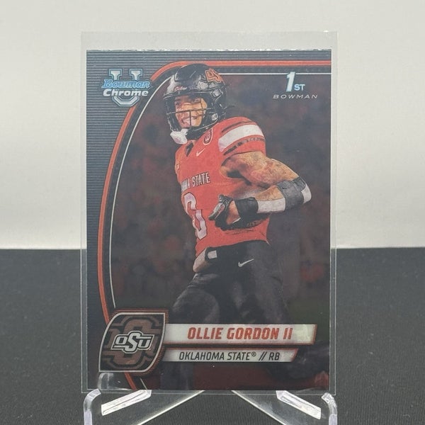 Ollie Gordon II Oklahoma State 2024 Bowman U Football 1st Bowman Base #197