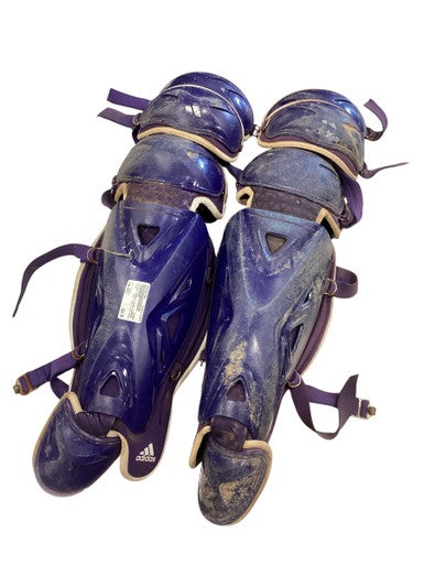Used Adidas PURPLE SHIN GUARDS Catchers Leg Guards Purple Adult 11884-S000052770