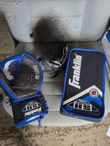 Franklin goalie blocker and glove youth