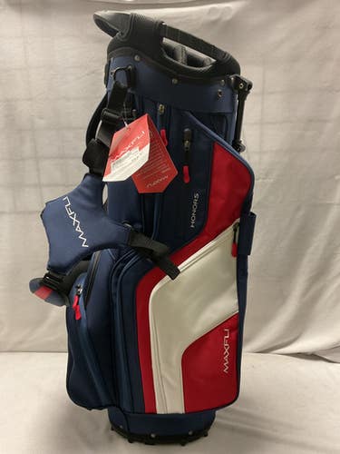 Used Maxfli HONORS Mens Stand Bag White/Red/Navy 11490-S000265844