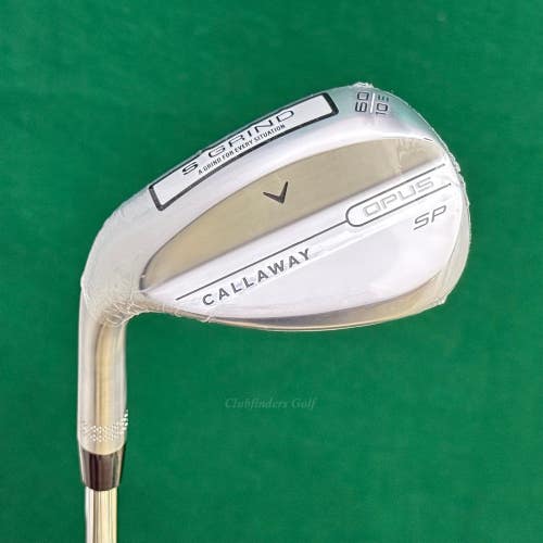 NEW LH Callaway '25 Opus SP Brushed Chrome 60-10S 60 Lob Wedge S200 Steel Stiff