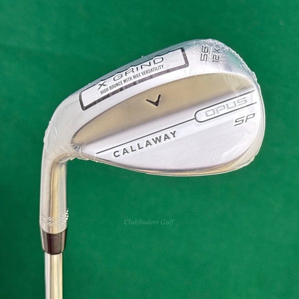 NEW! LH Callaway Opus SP Brushed Chrome 56-12X 56 Sand Wedge S200 Steel Stiff