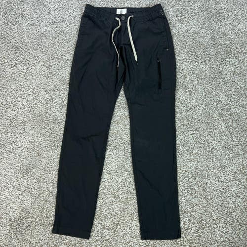 Vuori Pants Mens Small Black Ripstop Organic Cotton Drawstring Joggers Casual