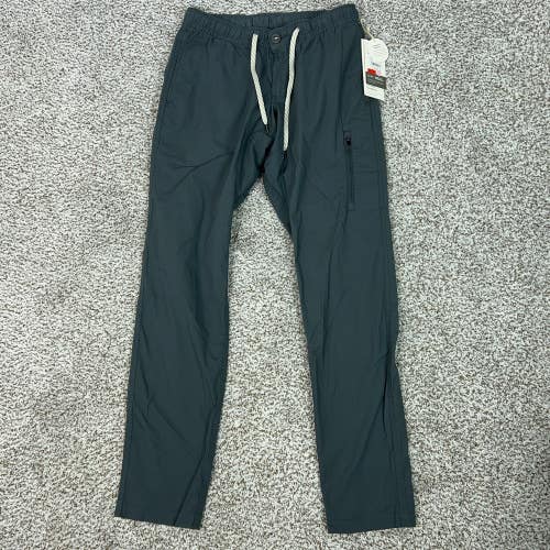 Vuori Pants Mens Small Blue Gray Ripstop Drawstring Casual Organic Cotton B13
