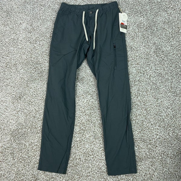 Vuori Pants Mens Small Blue Gray Ripstop Drawstring Casual Organic Cotton B13