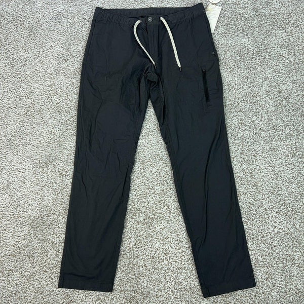 Vuori Pants Mens XL Charcoal Black Ripstop Climber Drawstring Organic Cotton B8