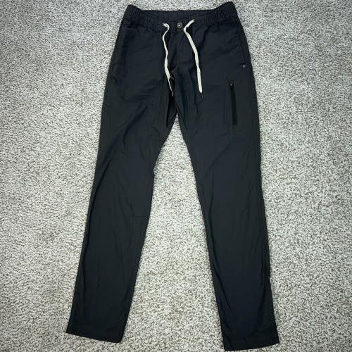 Vuori Pants Mens Small Black Organic Cotton Jogger Ripstop Casual Sports B16