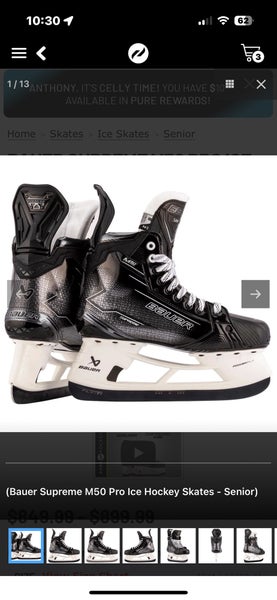 2025 Bauer Supreme M50 Pro Hockey Skates Regular Width Pro Stock 7 (New)