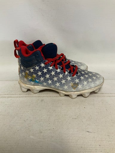 Used Under Armour LOCKED DOWN R W B BB/SB Cleats White/Red/Navy Junior 04.5 11823-S000034342