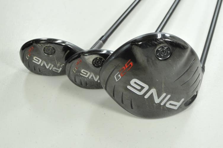 LEFT HANDED Ping G25 10.5* Driver, 20* and 23* Hybrids Set Regular Flex  #202709