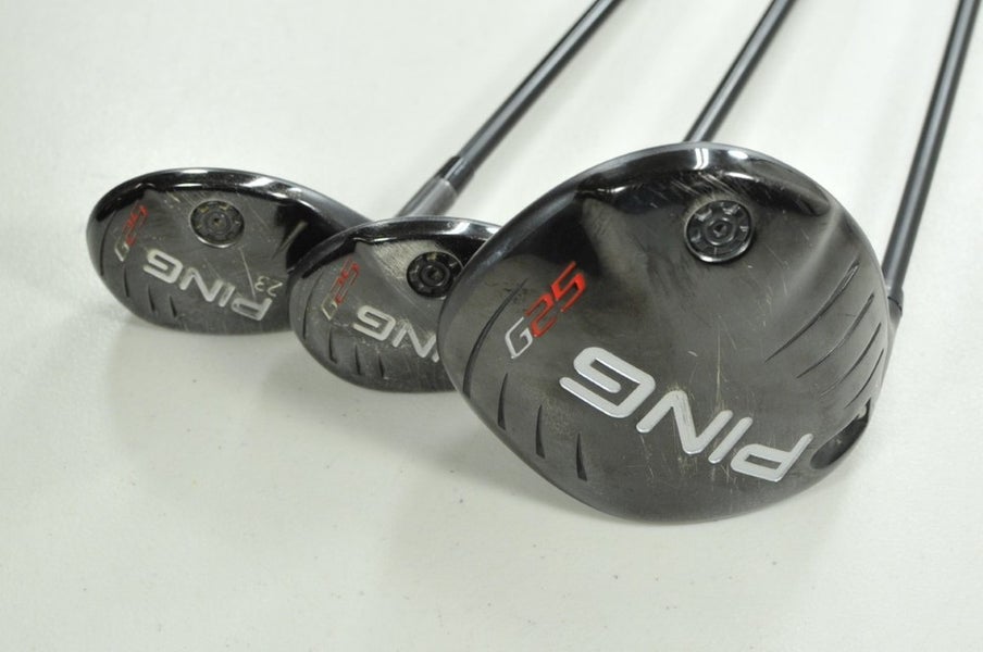 LEFT HANDED Ping G25 10.5* Driver, 20* and 23* Hybrids Set Regular Flex  #202709