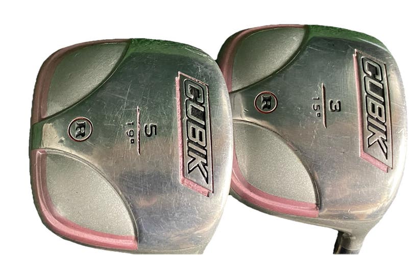 Ram Cubik Fairway Wood Set 3w, 5w Women's RH Low Kick Ladies Graphite New Grips