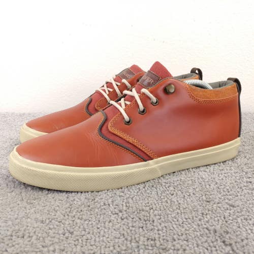 Quiksilver Griffin Mens Size 10 Shoes Low Top Skate Sneakers Brown Leather