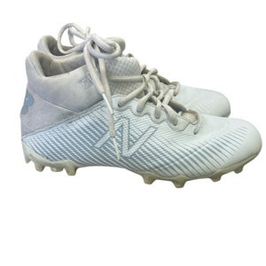 Used New Balance FREE2JH2 WHT/GRY CLEATS Jr FB Cleats White And Grey Junior 05 11862-S000090792