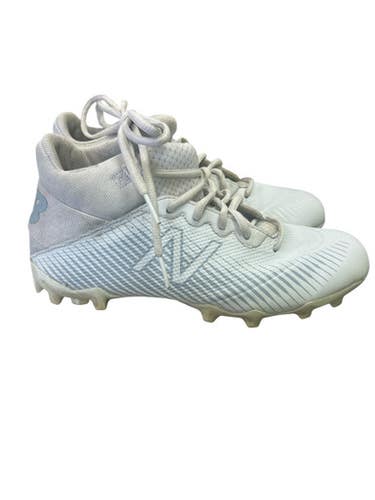 Used New Balance FREE2JH2 WHT/GRY CLEATS Jr FB Cleats White And Grey Junior 05 11862-S000090792