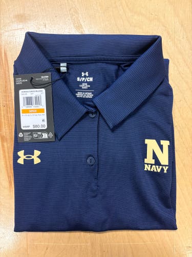 Under Armour Navy Micro Stripe Polo Women’s Small