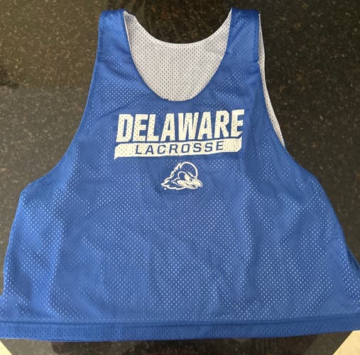 Delaware Lacrosse Pinnie - Royal Blue/White Reversible (Adult XL)