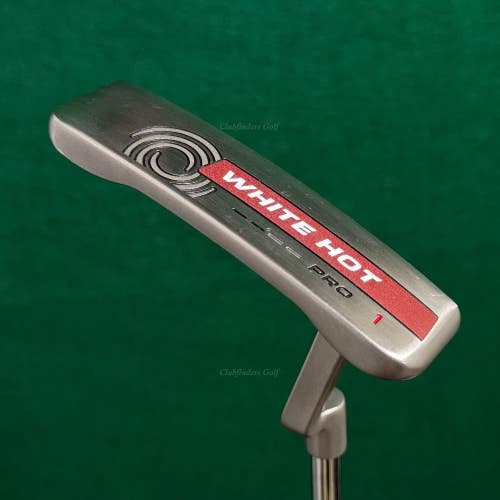 Odyssey White Hot Pro 1 Chrome Plumbers-Neck 34.5" Putter w/Super Stroke & HC