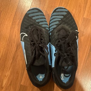Black UNC Lacrosse Team Issued Lifting Metcons Unisex Size M 14.0 (W 15.0) Adult Nike Metcon Shoes