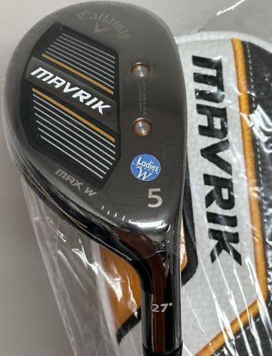 Callaway Mavrik MAX W Womens Rescue 5-Hybrid 5H-27* Graphite Catalyst 45 NEW!