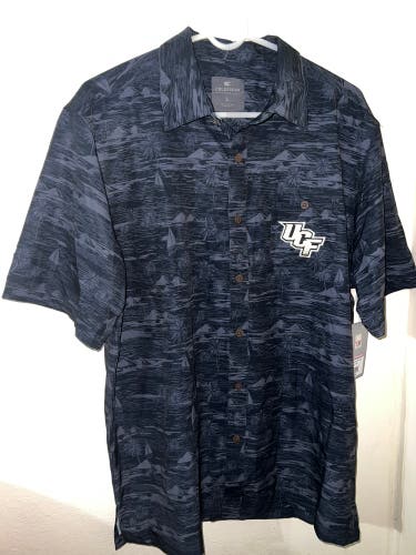 UCF Knights Colosseum Men's Polo Shirt Size Large Black / Gray Tropical NWT