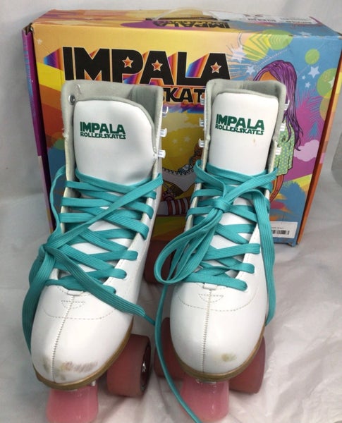 Impala Quad Roller Skates White Blue Women’s Size 10(Used)