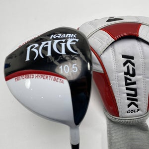 Krank Rage Black Driver 10.5* Aldila Authority Stiff Graphite Mens RH HC