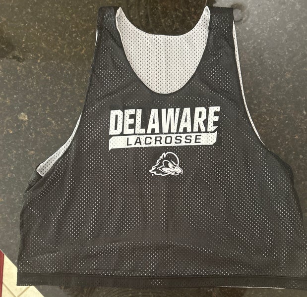 Delaware Lacrosse Pinnie - Black/White Reversible (Adult XL)