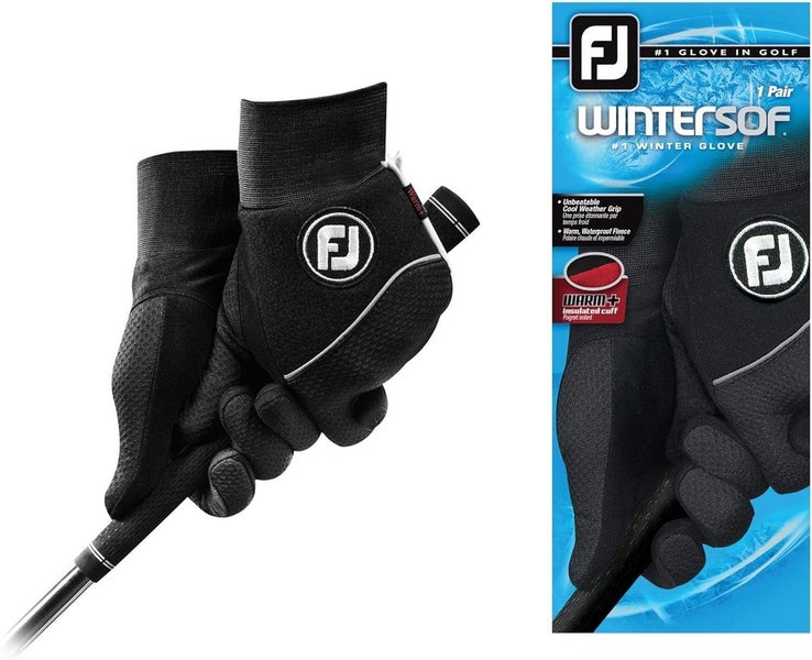 FootJoy Cold Weather WinterSof Mens Golf Gloves 1 Pair Black - Choose Size NEW