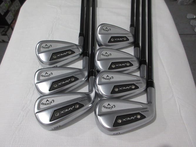 Left-Handed Callaway Apex Ai300 Iron Set - 5-PW, AW- Senior Flex Graphite - MINT