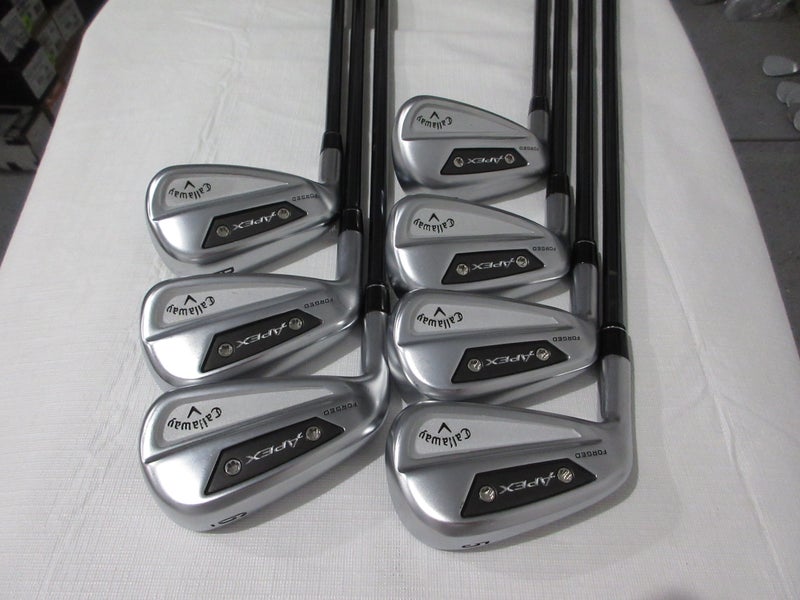 Left-Handed Callaway Apex Ai300 Iron Set - 5-PW, AW- Senior Flex Graphite - MINT