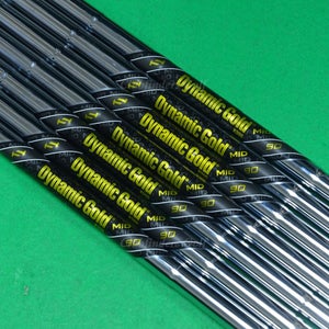 True Temper Dynamic Gold Mid 90 R300 .370 Regular Pulled Steel Shafts SET OF 7