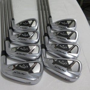 Callaway Apex 21 Iron Set - 4-PW, AW - SteelFiber Stiff Flex Graphite - 2* Flat
