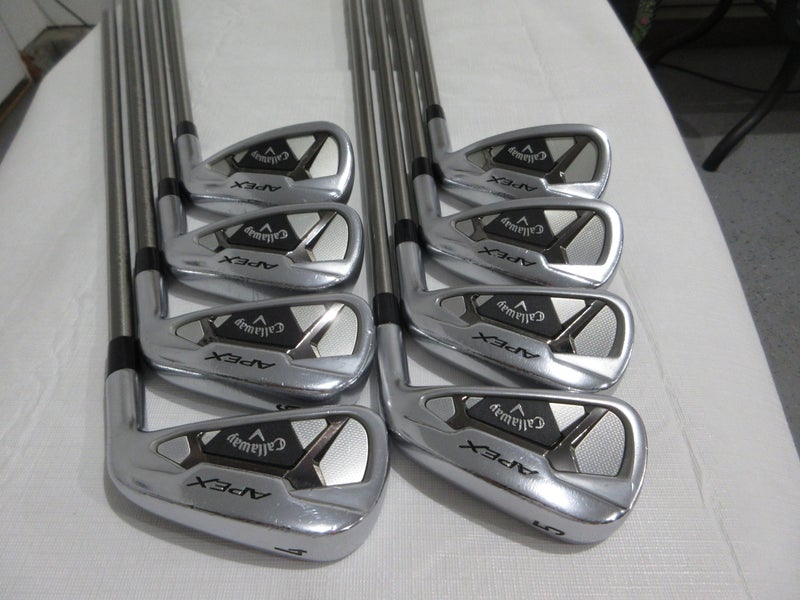 Callaway Apex 21 Iron Set - 4-PW, AW - SteelFiber Stiff Flex Graphite - 2* Flat