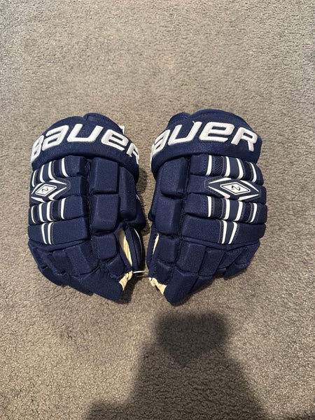 Navy Blue Junior Bauer Nexus 800 Gloves 11" (New)