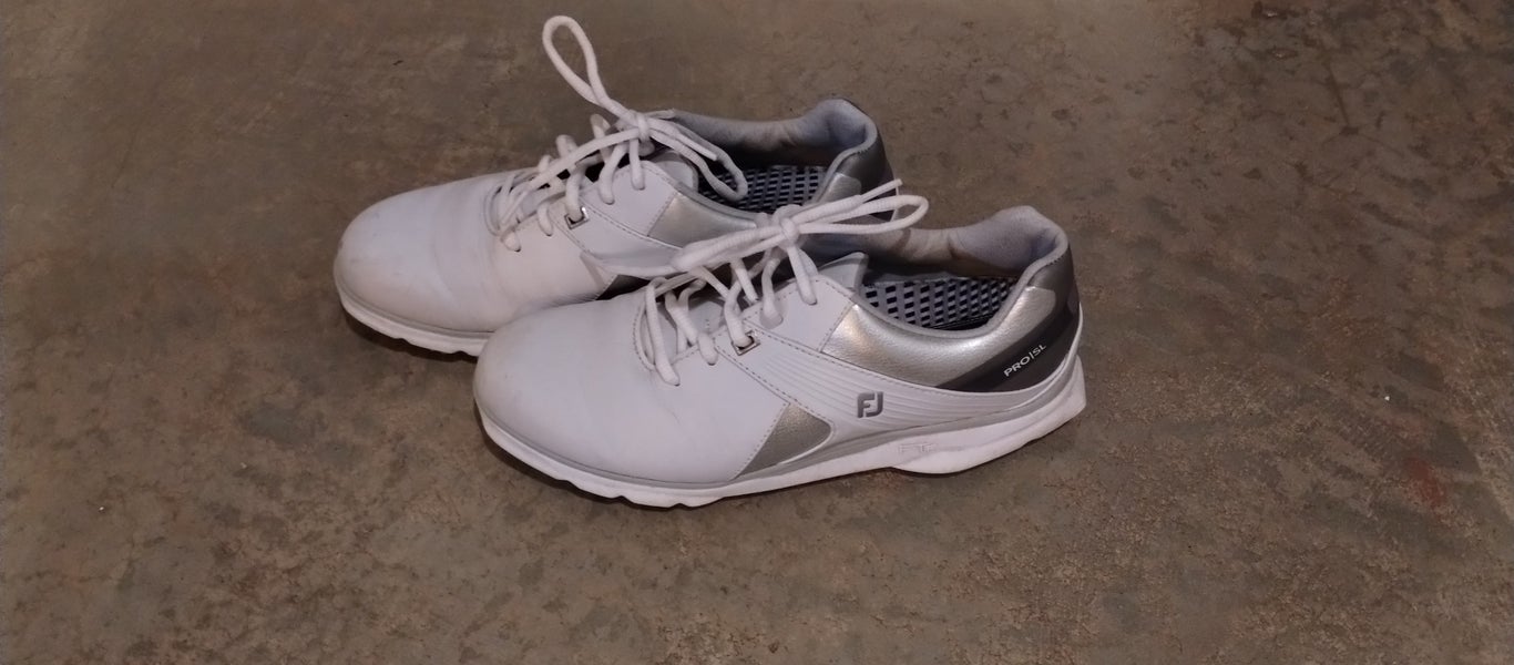 Footjoy Golf Cleats Women's 8M Leather White