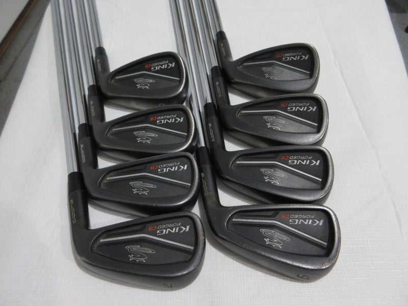 Cobra King Forged CB Black Iron Set - 4-PW, GW - Extra Stiff X Flex Steel