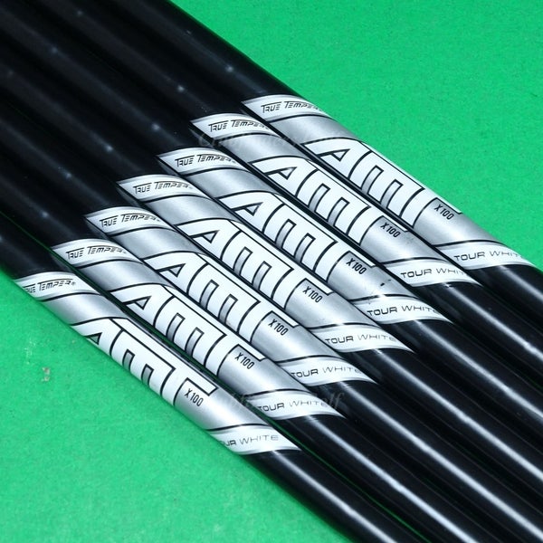 True Temper AMT Tour White Onyx X100 .355 X-Stiff Pulled Iron Shafts SET OF 7