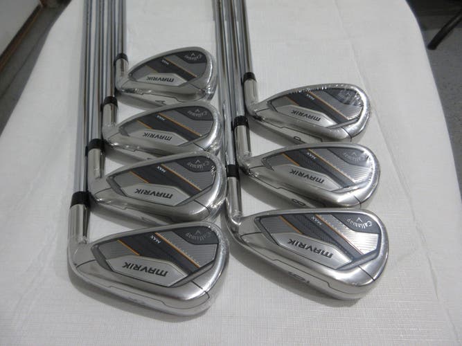 Callaway Mavrik Max Iron Set - 5-PW, AW - Regular Flex Steel - NEW